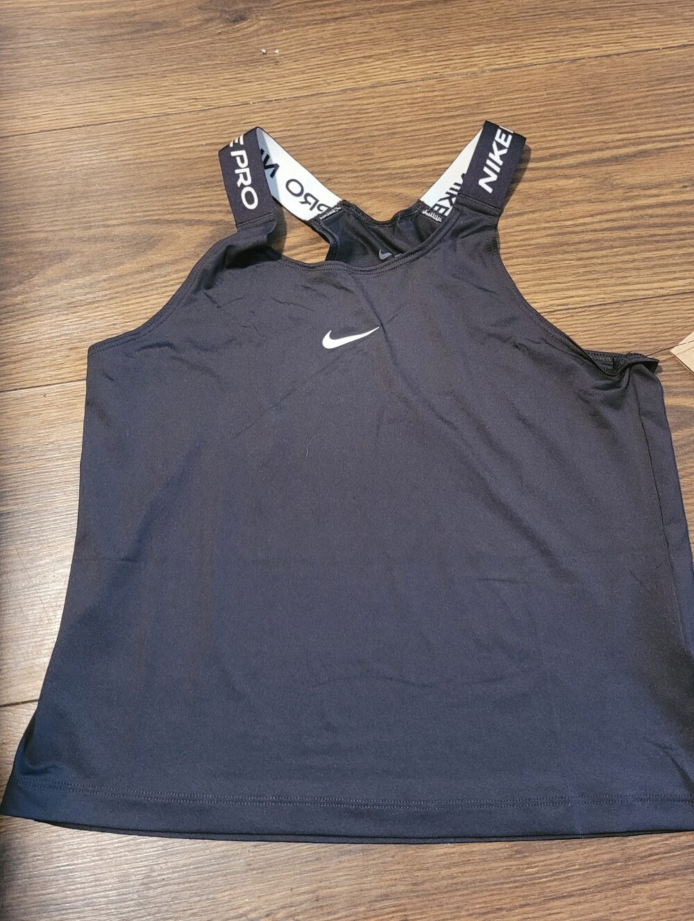Nike Black Athletic Tank Top with Logo Straps